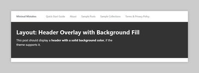 single layout header overlay with background fill