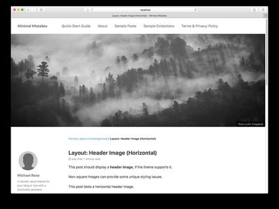 single layout with header example